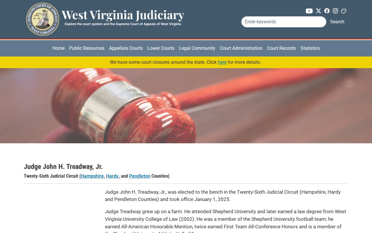 Moorefield criminal court records and Hardy Circuit judge profile