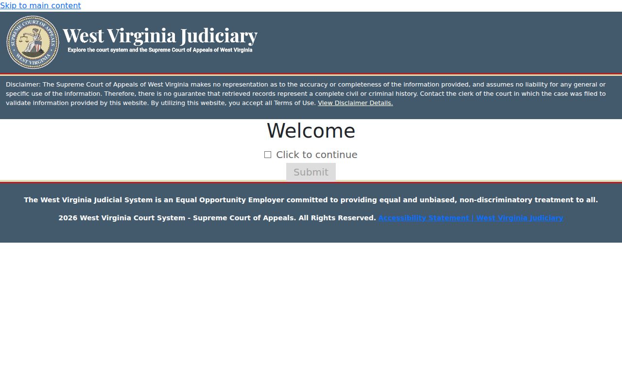Hardy County criminal record search through the statewide magistrate interface